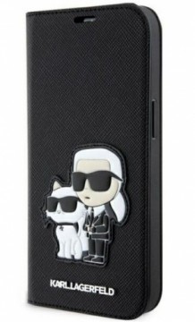 Karl Lagerfeld  
       Apple  
       iPhone 14 Pro Max 6.7 Saffiano Karl&Choupette bookcase 
     Black