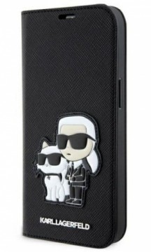Karl Lagerfeld  
       Apple  
       iPhone 14 6.1 Saffiano Karl&Choupette bookcase 
     Black