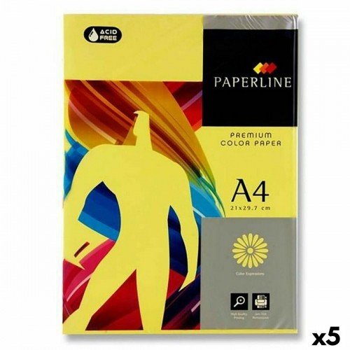 Papīra drukāšanai Fabrisa Paperline Premium 80 g/m² Dzeltens A4 500 Loksnes (5 gb.) image 1