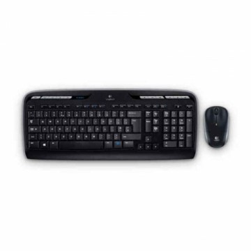 Klaviatūra un Bezvadu Pele Logitech MK330 Melns Spāņu Qwerty