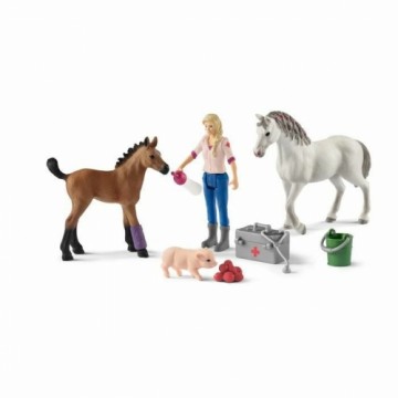 Playset Schleich Vet visiting mare and foal Zirgs Plastmasa