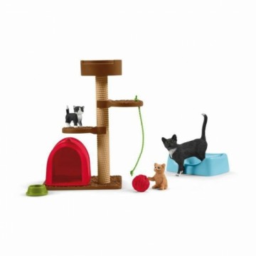 Playset Schleich Playtime for cute cats Котов Пластик