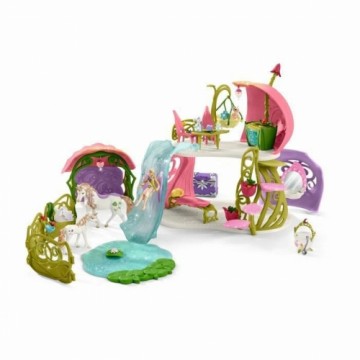 Playset Schleich Glittering flower house with unicorns, lake and stable Zirgs Plastmasa
