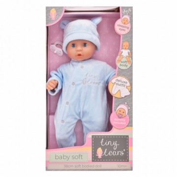 TINY TEARS soft baby doll, with blue clothes, 11013