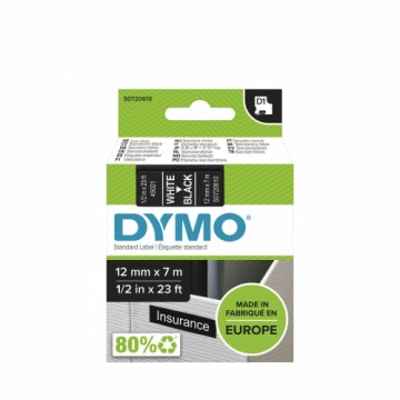 Laminēta Lente Dymo S0720610 Melns Balts/Melns Balts