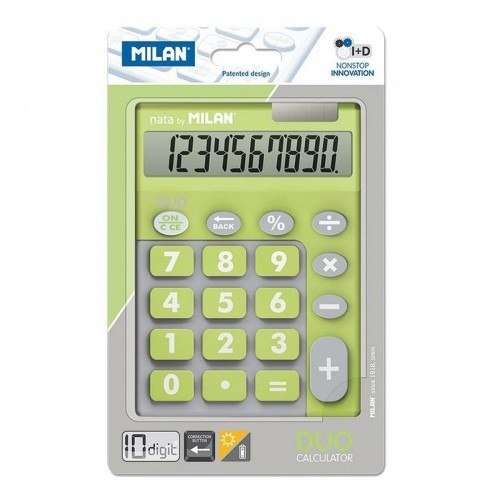Kalkulators Milan DUO 14,5 x 10,6 x 2,1 cm Zaļš image 1
