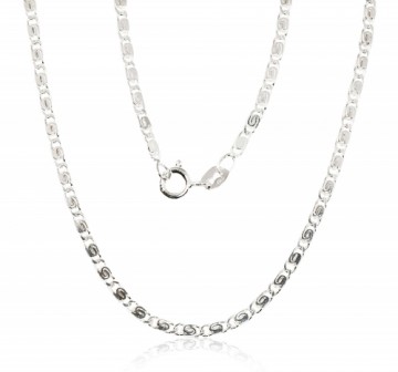 Серебряная цепочка Улитка 2,1 мм, алмазная обработка граней #2400097, Серебро 925°, длина: 55 см, 6.7 гр.