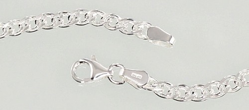 Серебряная цепочка Мона-лиза 3.1 мм, алмазная обработка граней #2400077, Серебро 925°, длина: 45 см, 8.5 гр. image 2