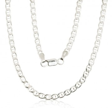 Серебряная цепочка Марина 3 мм, алмазная обработка граней #2400068, Серебро 925°, длина: 50 см, 8.8 гр.