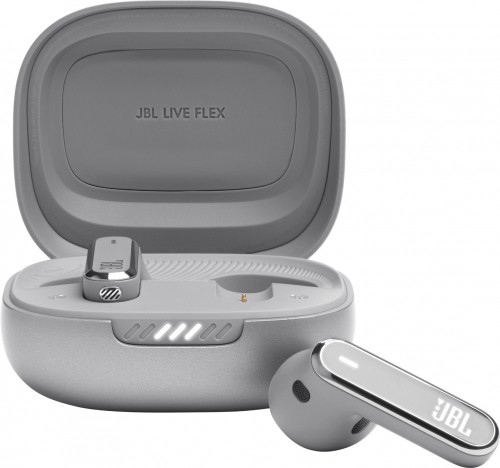JBL wireless earbuds Live Flex, silver image 1