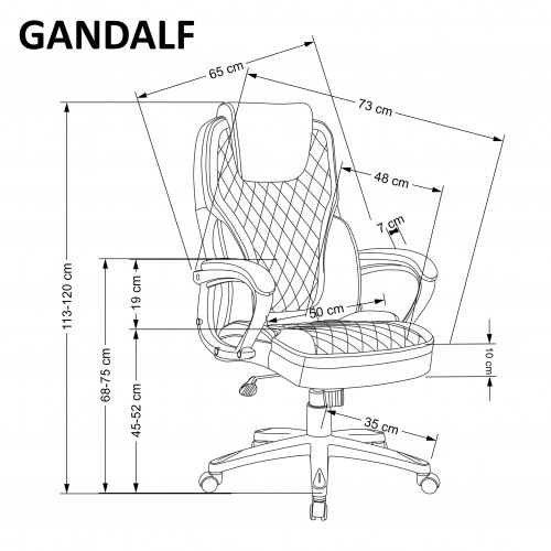 Halmar GANDALF chair, black / grey image 4