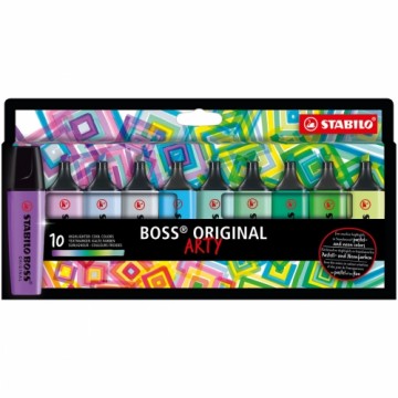 Fluorescējošo Marķieru Komplekts Stabilo Boss Original Arty 10 Daudzums Daudzkrāsains