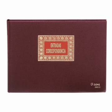 Record Book of Correspondence DOHE 09910 A4 Бордовый 100 Листья