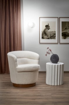 Halmar AMY leisure chair creamy/walnut