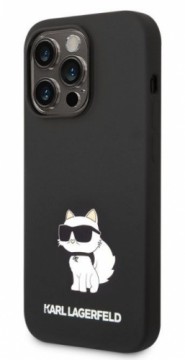 Karl Lagerfeld  
       Apple  
       iPhone 14 Pro Max Liquid Silicone Choupette NFT Case 
     Black