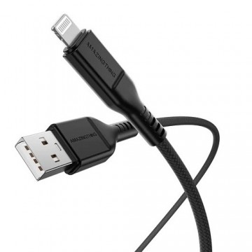 Amazingthing Кабель премиум-класса USB - Lightning (черный, 1,1м)