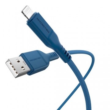 Amazingthing Кабель премиум-класса с сертификацией MFI USB - Lightning (синий, 1,1м)