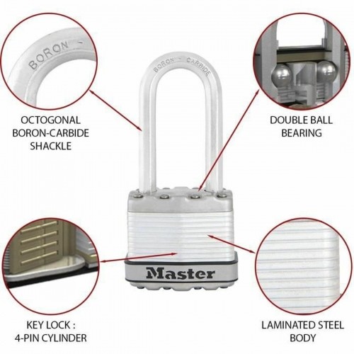 Piekaramā atslēga ar slēdzeni Master Lock 45 mm image 3