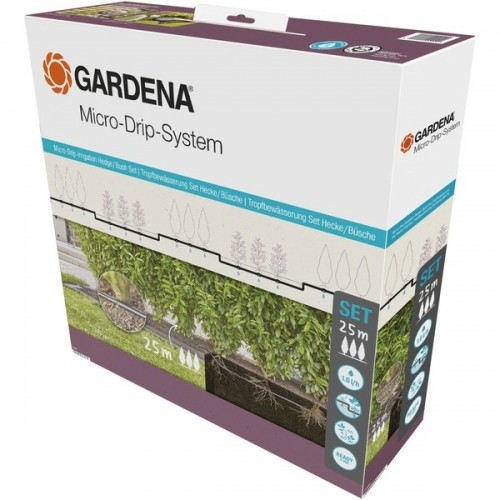 Gardena Micro-Drip laistīšanas sistēma / Pilienveida apūdeņošanas līnija krūmiem vai dzīvžogiem (25 m) /13503-20 image 1