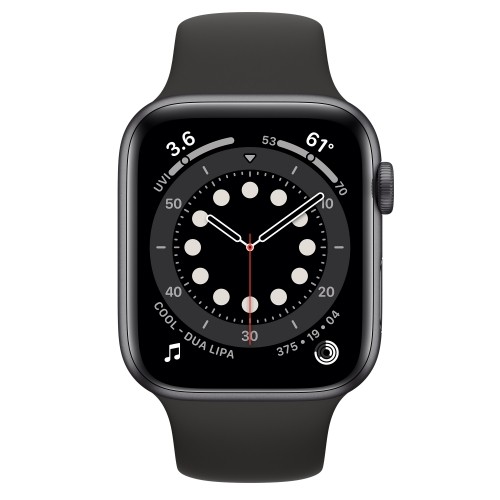 Apple Watch Series 6 44mm Aluminium GPS+Cellular - Space Gray (Atjaunināts, stāvoklis Ļoti labi) image 1
