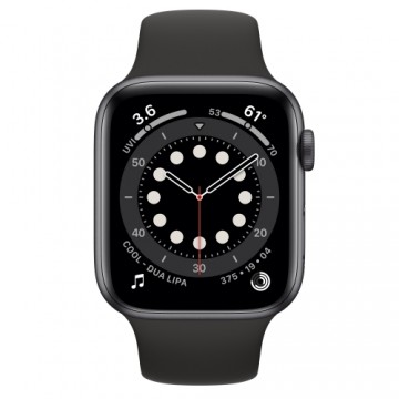 Apple Watch Series 6 44mm Aluminium GPS+Cellular - Space Gray (Atjaunināts, stāvoklis Ļoti labi)