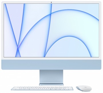 Apple iMac 2021 Retina 4.5K 24" - M1 7C GPU / 8GB / 256 SSD - Blue (Atjaunināts, stāvoklis kā jauns)