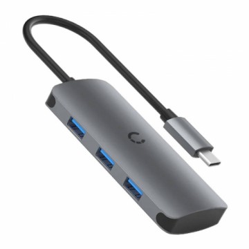 Hub 6w1 USB-C do 3x USB, USB-C, SD Card, Micro SD Card Cygnett SlimMate 100W (grey)