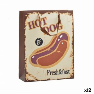 Bigbuy Home Бумажный пакет Hotdog & Coffee 10 x 33 x 25,5 cm (12 штук)