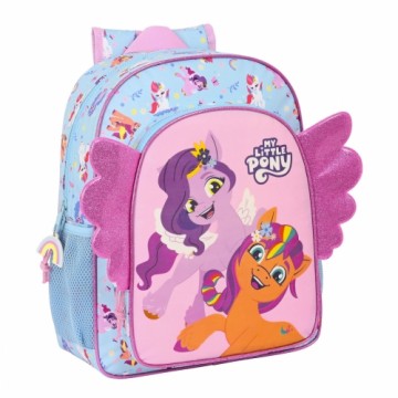 Школьный рюкзак My Little Pony Wild & free 32 x 38 x 12 cm Синий Розовый