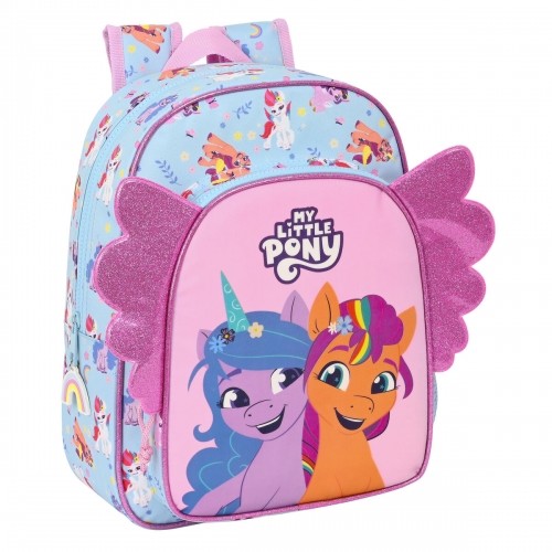Школьный рюкзак My Little Pony Wild & free 26 x 34 x 11 cm Синий Розовый image 1