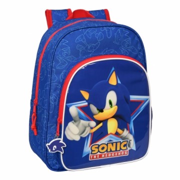 Школьный рюкзак Sonic Let's roll 26 x 34 x 11 cm Тёмно Синий
