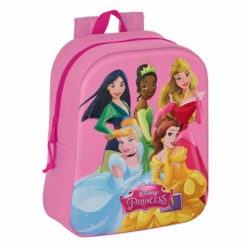 Skolas soma Princesses Disney 3D Rozā 22 x 27 x 10 cm
