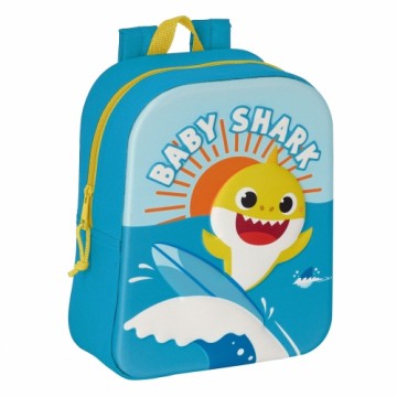 Школьный рюкзак Baby Shark 3D Синий 22 x 27 x 10 cm