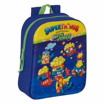 Школьный рюкзак SuperThings 3D Синий Разноцветный 22 x 27 x 10 cm