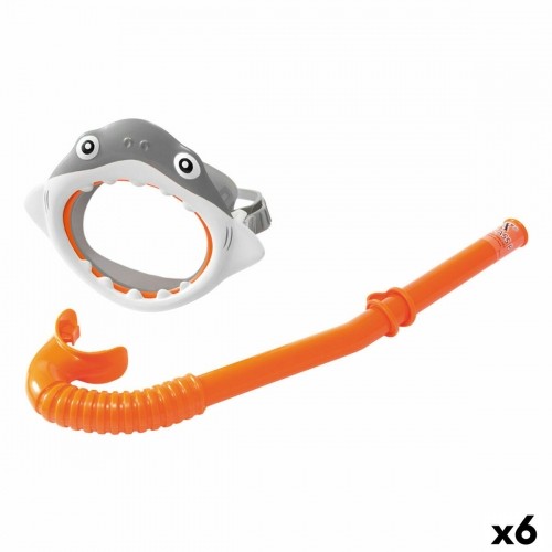 Детские очки для ныряния с трубкой Intex Акула (6 штук) image 1