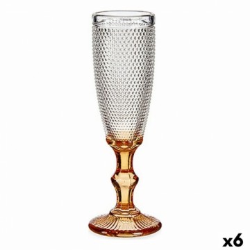 Vivalto Šampanieša glāze Punkti Dzintars Stikls 180 ml (6 gb.)