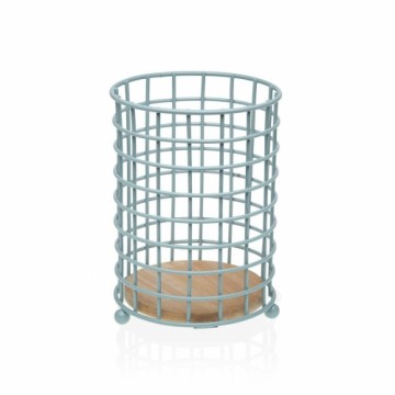 Virtuves Piederumu Organizators Versa Zils Koks Kaučuka koks Tērauds Dzelzs 12,5 x 17,5 x 12,5 cm