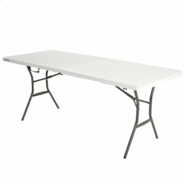 Saliekams galds Lifetime Balts 185 x 74 x 76 cm Tērauds Plastmasa