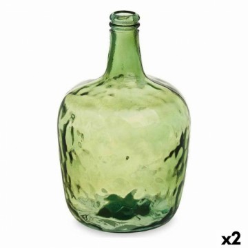 Gift Decor бутылка Плоский Декор Зеленый 22 x 37,5 x 22 cm (2 штук)