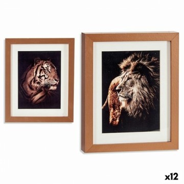 Gift Decor Glezna 23 x 3 x 28 cm Bronza Stikls skaidu plātnes (12 gb.)