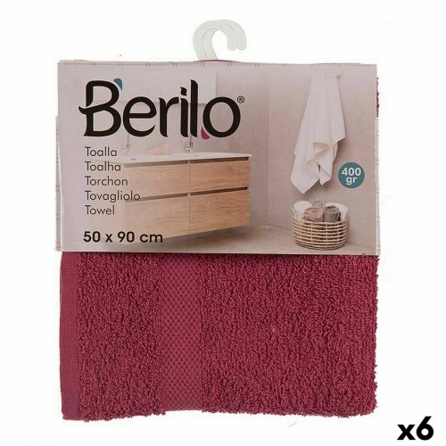 Berilo Банное полотенце 50 x 0,5 x 90 cm Тёмно Бордовый (6 штук) image 1