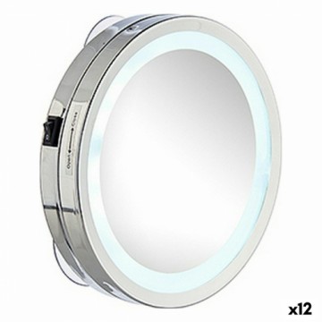 Berilo Увеличительное Зеркало LED Свет Серебристый 16,5 x 4 x 16,5 cm (12 штук)