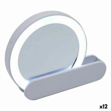 Berilo spogulis LED Licht 9 x 2 x 10 cm Balts ABS (12 gb.)