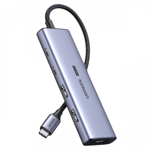 HUB USB C - HDMI | 2x USB C | 2x USB A Ugreen CM500 - gray image 1
