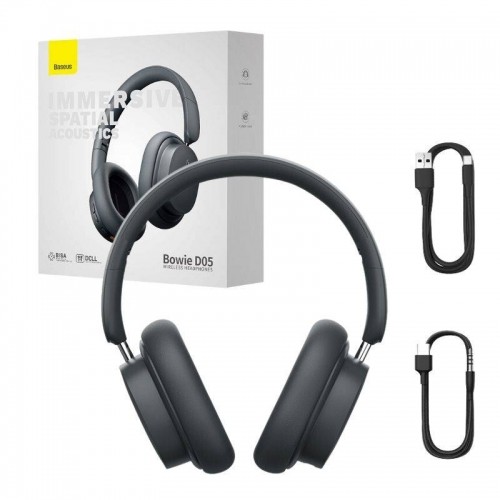 Baseus Bowie D05 Wireless headphones Bluetooth 5.3, ANC (grey) image 1