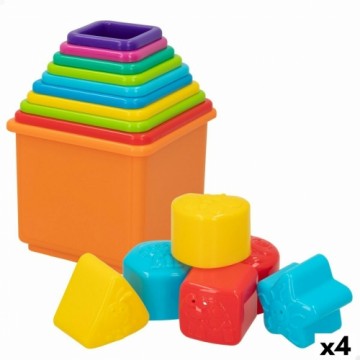Складываемые кубики PlayGo 10,5 x 9 x 10,5 cm 16 Предметы 4 штук