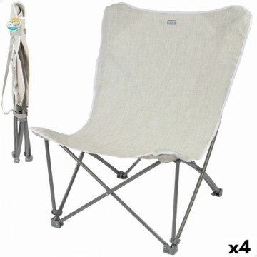 Saliekamais kempinga krēsls Aktive Bēšs 78 x 90 x 76 cm (4 gb.)