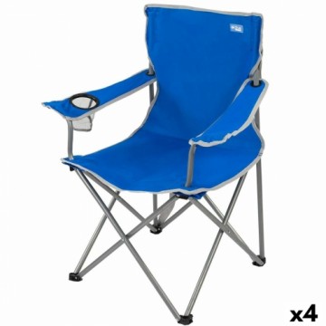 Saliekamais kempinga krēsls Aktive Zils 45 x 82 x 47 cm (4 gb.)