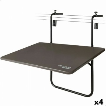 Складной стол Aktive Для подвешивания на балконе 60 x 66,5 x 40 cm Сталь (4 штук)