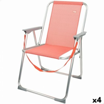 Saliekamais Krēsls Aktive Flamingo Korāļi 44 x 76 x 45 cm (4 gb.)